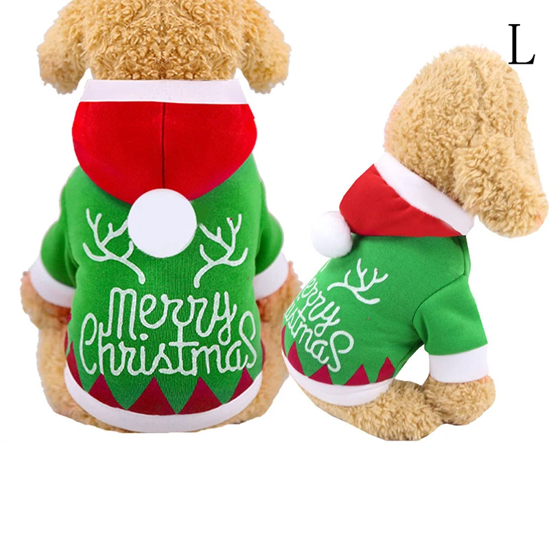 F-L 1PC Xmas apparel for Kitty Dogs Pet Dog Clothes Christmas Costume Cute Cartoon Clothes For Small Dog Cloth Costume Dress - Цвет: F-L