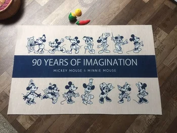 

Cartoon Mickey Rectangular Non-slip Soft Carpet Living Room Bedroom Bathroom Entrance Doormat 50*80cm Floor Mat Rugs