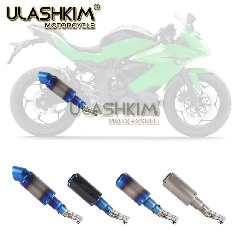 Мотоциклетная выхлопная контактная средняя труба для Kawasaki Z250 2008- Ninja 300 2013- Ninja 250R 2008
