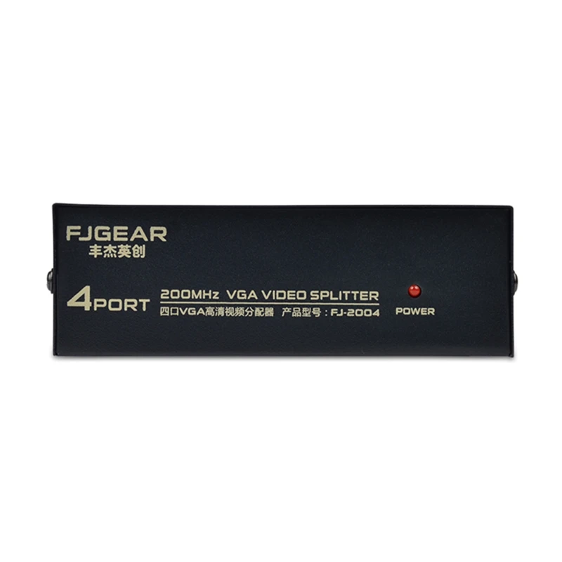 2022 New 4 Port VGA Frequency Divider 200Hz Video Splitter High 1600*1280 25m |