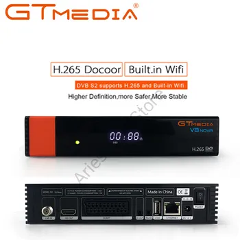 Gtmedia-receptor satélite v8 nova, Full hd, DVB-S2, freesat v8 honor, compatible con h.265, wi-fi integrado, cline europa