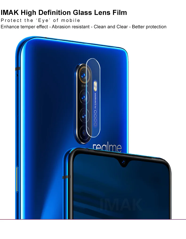 Imak 2 шт./упак. износостойкие Камера объектив Защитная пленка для Realme X2 Pro закаленное Стекло пленка Рено Ace