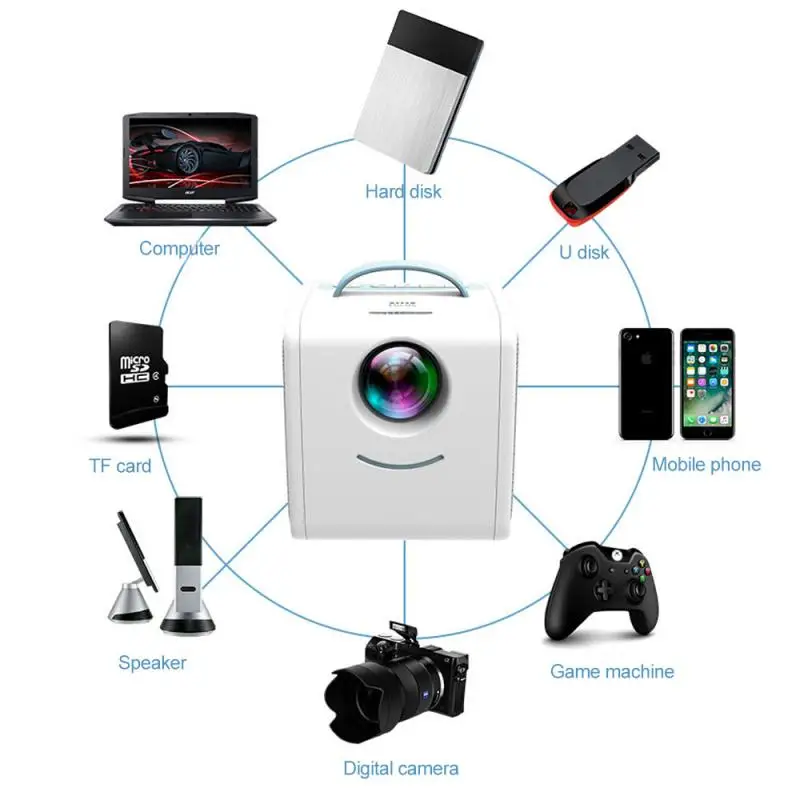 Q2 мини-проектор 700 люмен, портативный проектор для детей, раннее образование, светодиодный проектор для дома и офиса, HD 1080 p, пульт дистанционного управления