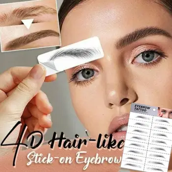 

8/10/11 Pair Magic 6d False Eyebrows Waterproof Lasting Eyebrow Brow Sticker Makeup Water-based Eye Eye Tattoo Hair-like St I9D2