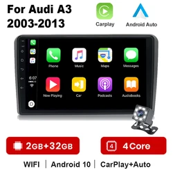 Pour Audi A3 2 8P 2003   2013 S3 2 2006   2012 RS3 1 2011 2012 Autoradio lecteur Vidéo Multimédia Navigation GPS Android Pas 2din 
