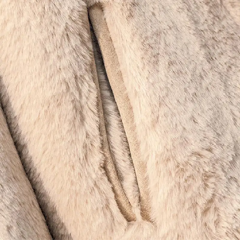 Женская теплая одежда осень-зима, Женская куртка из искусственного пушистого флиса и плюша, повседневное короткое пальто с отложным воротником H113