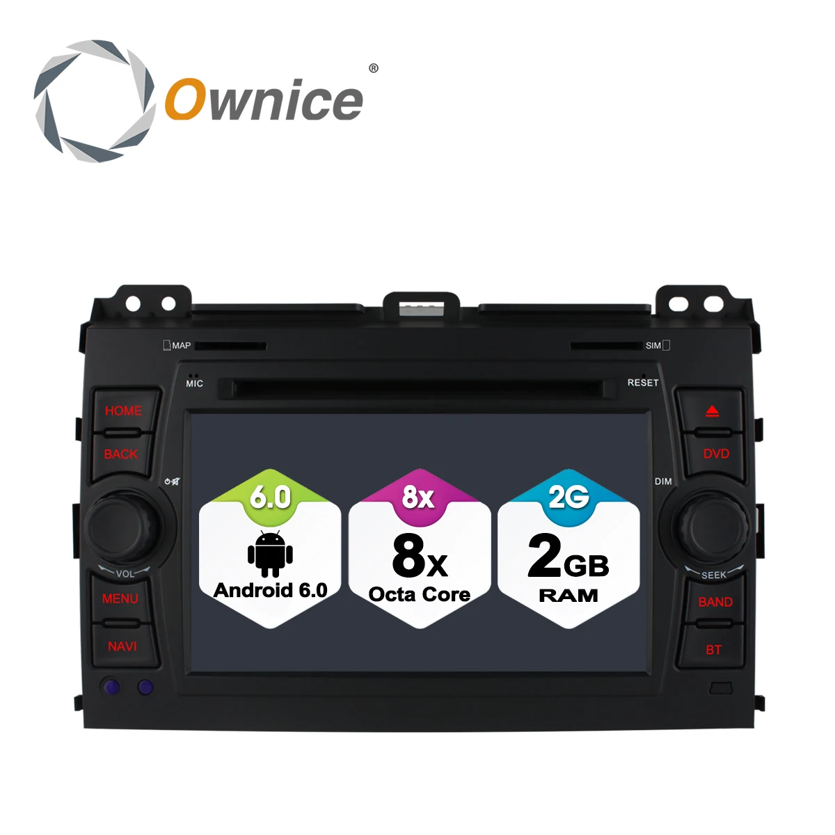 Автомобильный DVD плеер Ownice C500 4G SIM LTE для Toyota Prado Land Cruiser 120 2002 2009 Android 6 0 8 ядер 2 Гб ОЗУ
