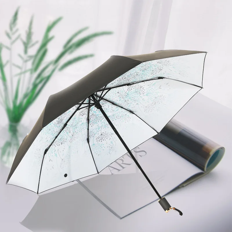Manufacturers Currently Available Wholesale Hipster Five-fold Umbrella Lightweight UV-Protection Parasol Rain Or Shine Dual Purp