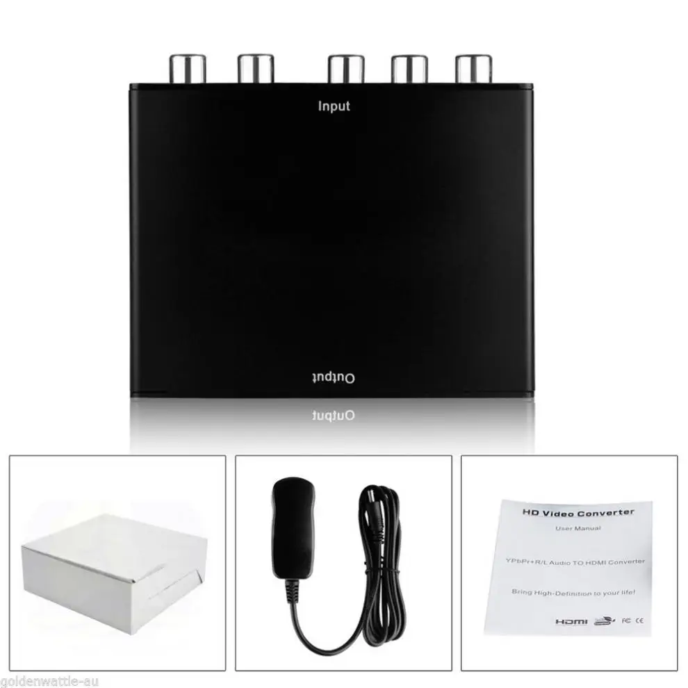 5 RCA компонентный видео YPbpr RGB R/L аудио к HDMI HDTV конвертер