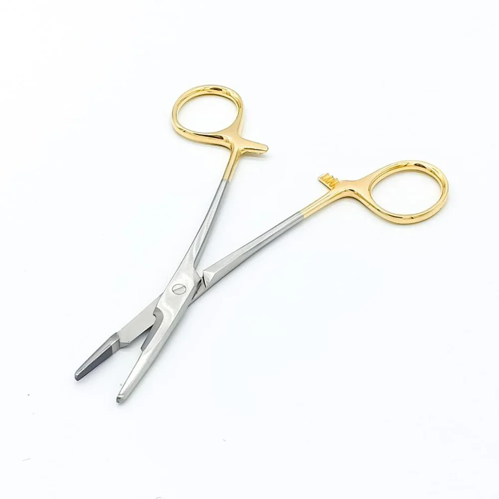 Surgical Instruments Needle Holder Scissors 12.5cm German Reusable TC Olsen-Hegar Needle Holder Suture Scissors Veterinary Orthopedic Implants Fishing Forceps