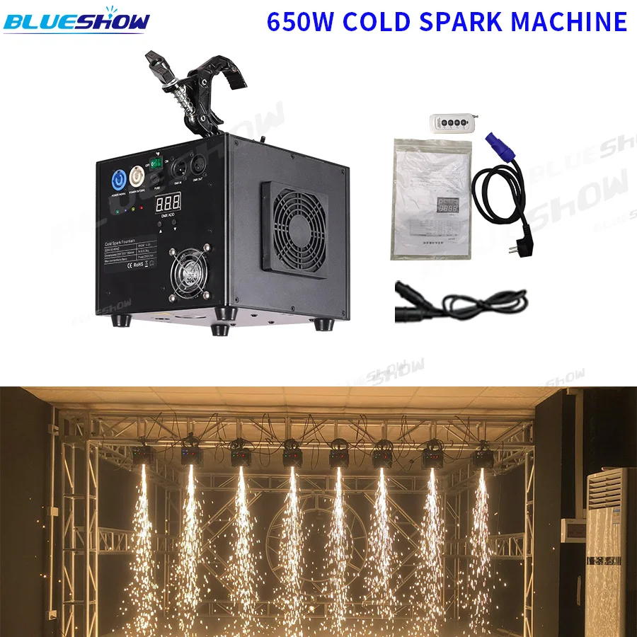 NO TAX 650w Waterfall Fountain Wireless DMX Remote Cold Spark Machine ...