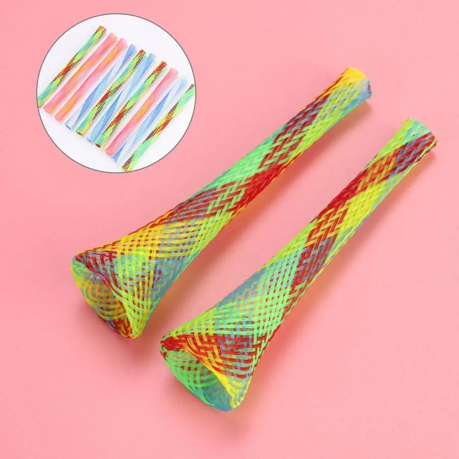 10Pcs Cat Interactive Toy Stick Freely Folding Spring Shape Multi-Color Cat Bouncing Toy Good Elasticity Pet Playing Toy cat toy
