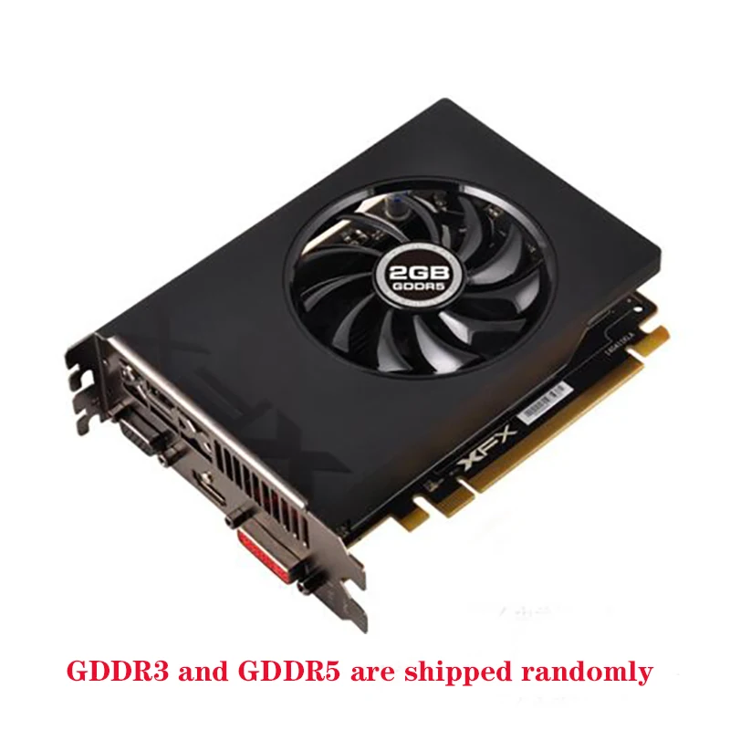 Б/у видеокарты XFX Radeon R7 240A 2 Гб GPU для AMD Radeon R7240A GDDR5 128bit графический экран карты для настольного компьютера-1