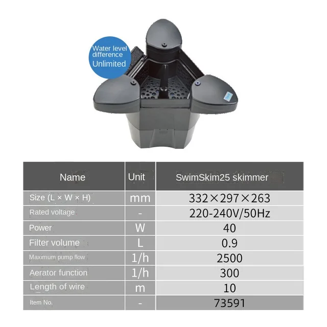 GY Fish Pond Water Surface Skimmer Swimming Pool Pond Koi Fish Pond