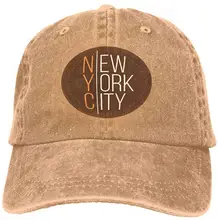 Мужская винтажная ковбойская шляпа для папы, регулируемая бейсболка, Нью-Йорк, Бруклин, Современная типография, песочный цвет