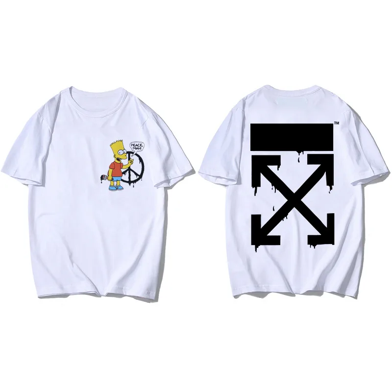

19ss High Quality Man's New Off White Mens Tshirts Summer Designer Ow Letters Print Short Sleeve Shirt Men/women Tops