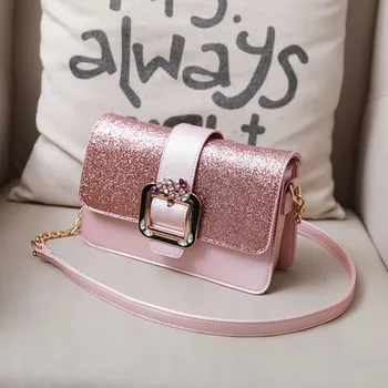 

Sequined Bag Women's Spring and Summer New Fashion Shoulder/Crossbody Bag Style Color Women's Bag Simple Small Bag