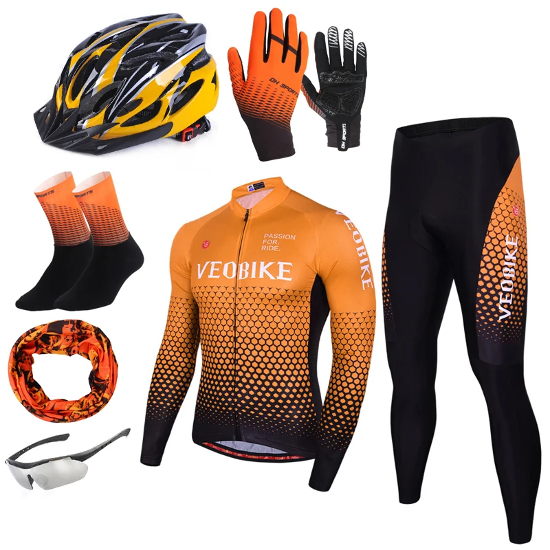Быстросохнущая Мужская велосипедная майка Ciclismo набор Pro Team осень весна длинный рукав велосипедная Одежда MTB велосипедная одежда велосипедная форма