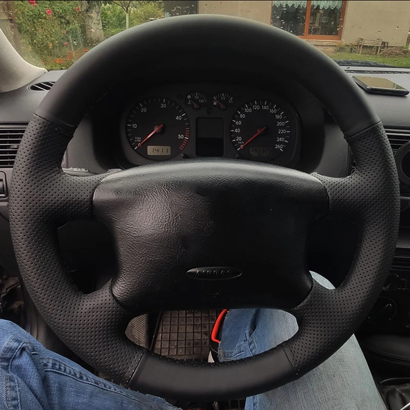 

Hand Stitch Microfiber Leather Car Steering Wheel Cover For Volkswagen VW Golf 4 (IV) Passat B5 Skoda Octavia Car Accessories