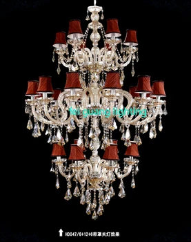 

European Crystal Large Chandelier Hanging Lamps Luxury Living Room Restaurant Villa Double Staircase Hotel Lobby Club Modern E14