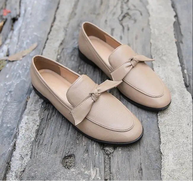 Autumn  winter Fashion New Genuine Leather Shoes Woman Slip On Women Flats classic Women's Loafers Spring Autumn Non-slip Shoes