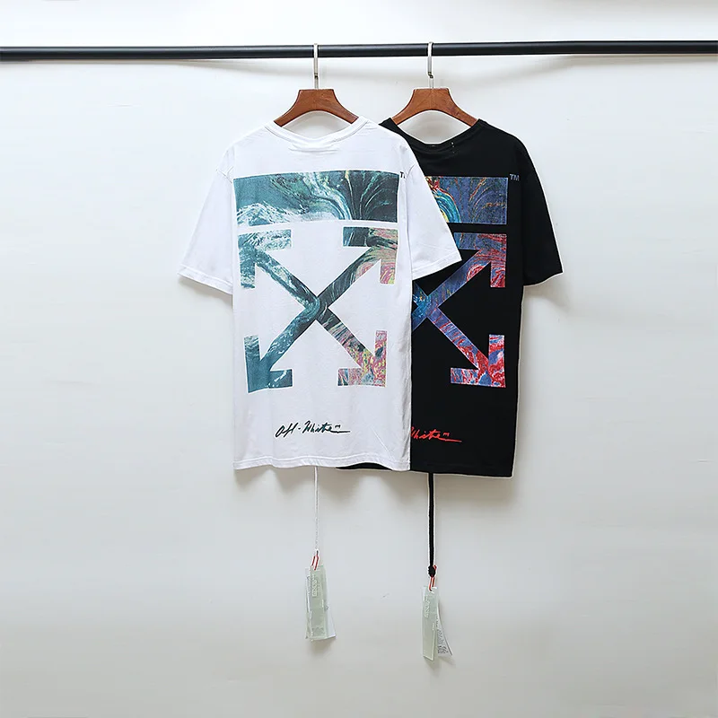 

Spring and summer new high quality OFF-WHITE OW star print men's couple cotton short-sleeved T-shirt