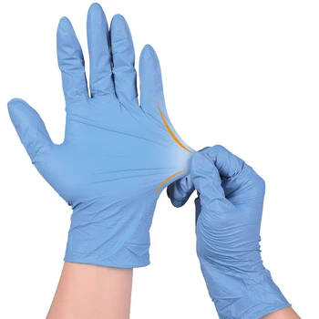 

100PCS Multi-purpose Disposable Nitrile Medical Exam Gloves Powder Free Kitchen Food Safety Cleaning Bule XH8Z