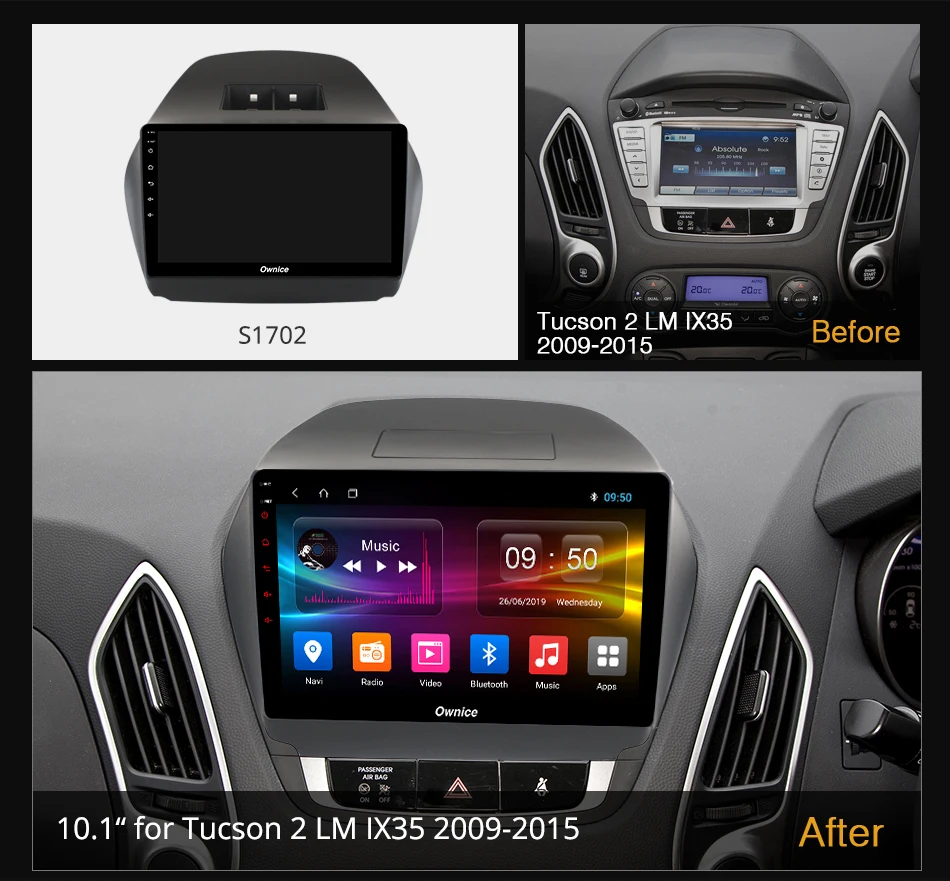 Автомагнитола Ownice для Hyundai Tucson 2DIN Восьмиядерный процессор 4G DSP 360 градусов Android 10 0 2