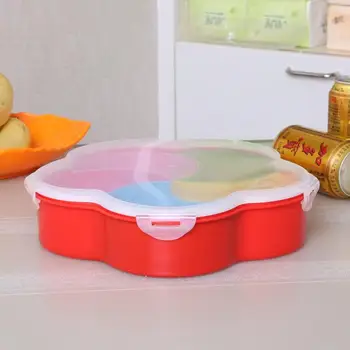 

1PCS Fruit Plate Sealed Dries Candy Plate Tray New Year Party 5 Grid Food Tray Festival Party Table Decor Fashion Snack Box