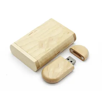 

8GB Natural Maple Wood USB 2.0 Flash Drives Memory Stick Pen Thumb U Disk Pendrive With Storage Box for Laptops Notebook