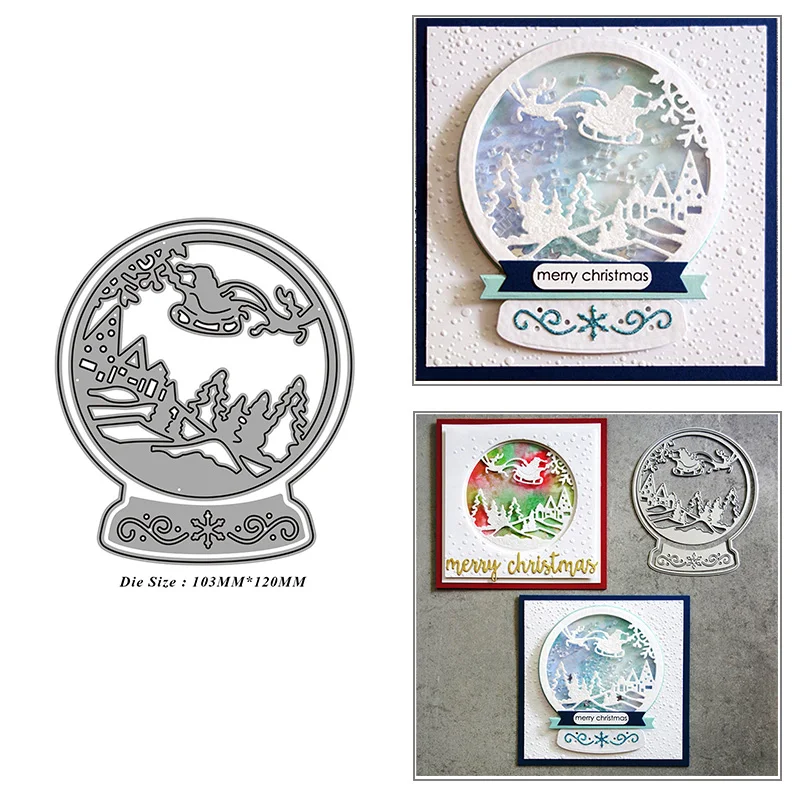 Christmas Night Snow Globe Metal Cutting Dies for DIY Scrapbook Album