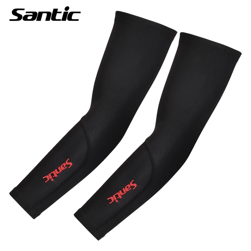 Santic Arm Sleeve Winter Thermal Fleece Cycling Warmers Men Women Basketball Running Sleeves Sports Armwarmers | Спорт и развлечения