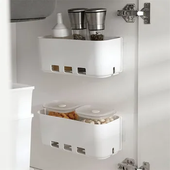 

Baffect Kitchen Shelf Drawer Cabinet Hanging Plastic Organizer Storage Rack Holder For Cabinet Door Bathroom Storage Basket