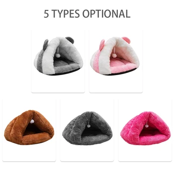 

New Pet bed for Cats Dogs Soft Nest Kennel Bed Cave House Sleeping Bag Mat Pad Tent Pets Winter Warm Cozy Beds 2 Size S L 5 Colo