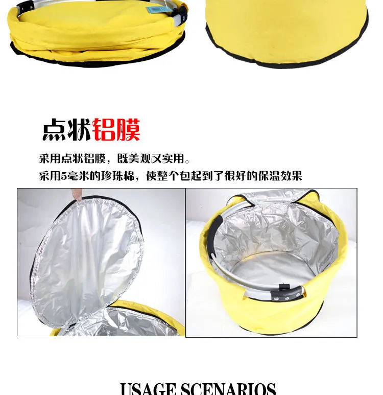 Kai ying Portable Hand Insulated Bag Large Size Outdoor Refrigeration Freshness Ice Pack Waterproof Ice Packs Large Size Takeout