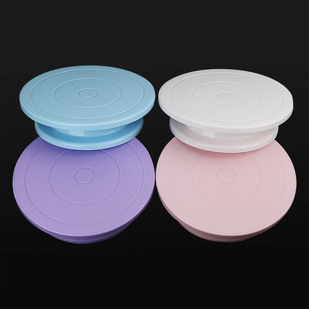  NICEYARD Cake Swivel Base Rotating Cake Plate Kitchen Baking Tool Round Turntable Cake Stand Cake D