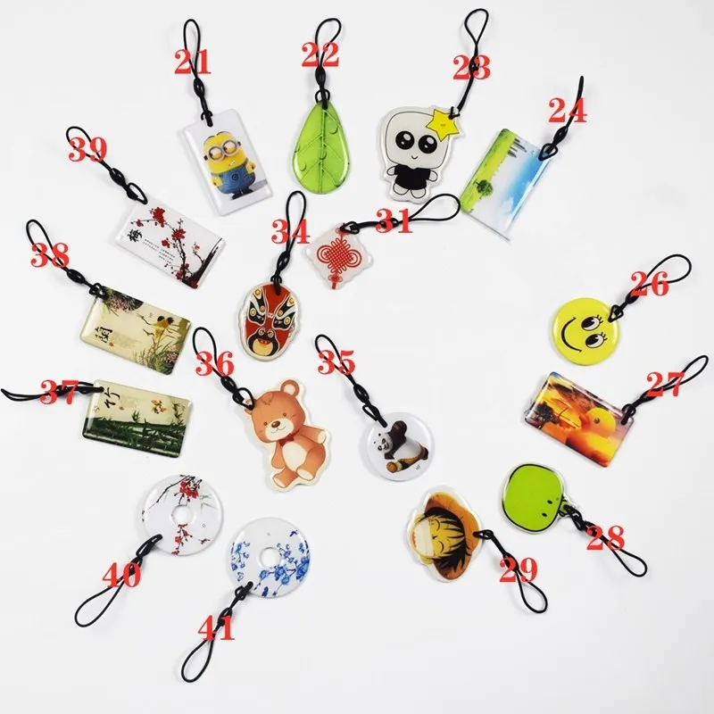 

50pcs/Lot UID Changeable Card Small Pendant NFC Keychain 13.56MHz ISO14443A Block 0 Writable 1K S50 Standard Support