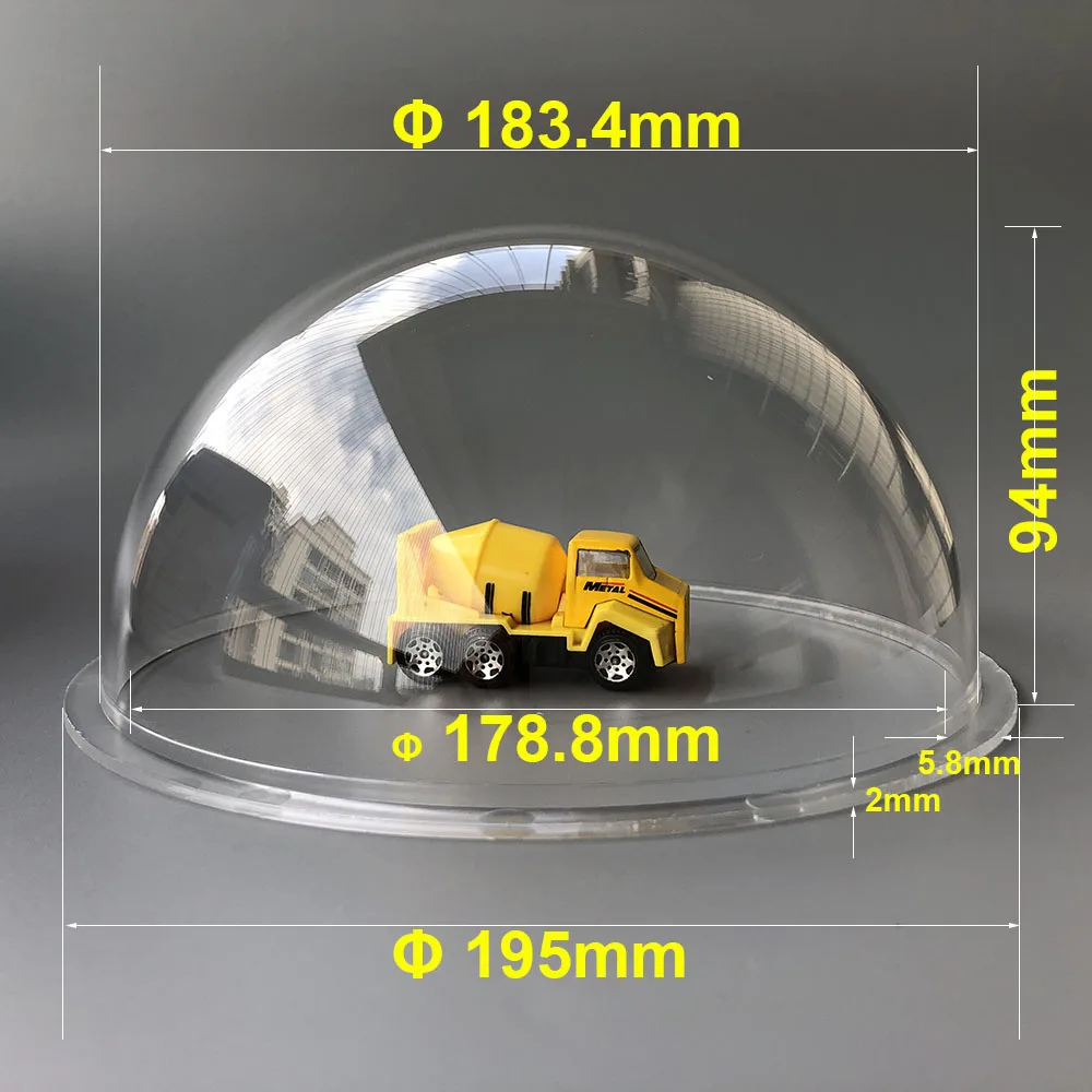 JMX Acrylic/PC CCTV Camera Dome Cover Security Camera Housing Skylight Window Pet Dog Fence Window 4 Inches H: 2.244, Transparent 