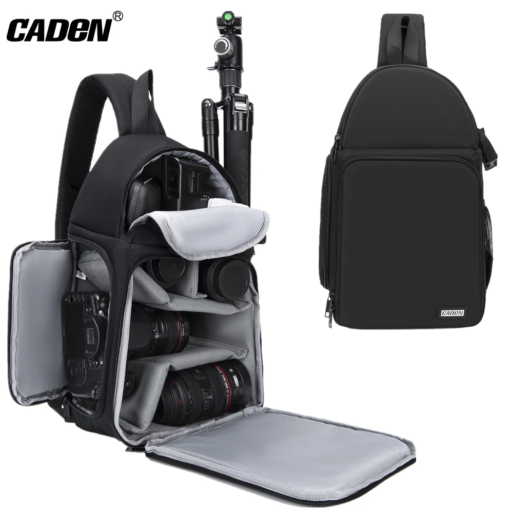 CADeN Bolsa de pecho para cámara DSLR, bolso cruzado profesional grande para Canon, Nikon, Sony Len, trípode, bolsas de viaje al aire libre para hombres y mujeres|Bolsos para cámara/vídeo| -