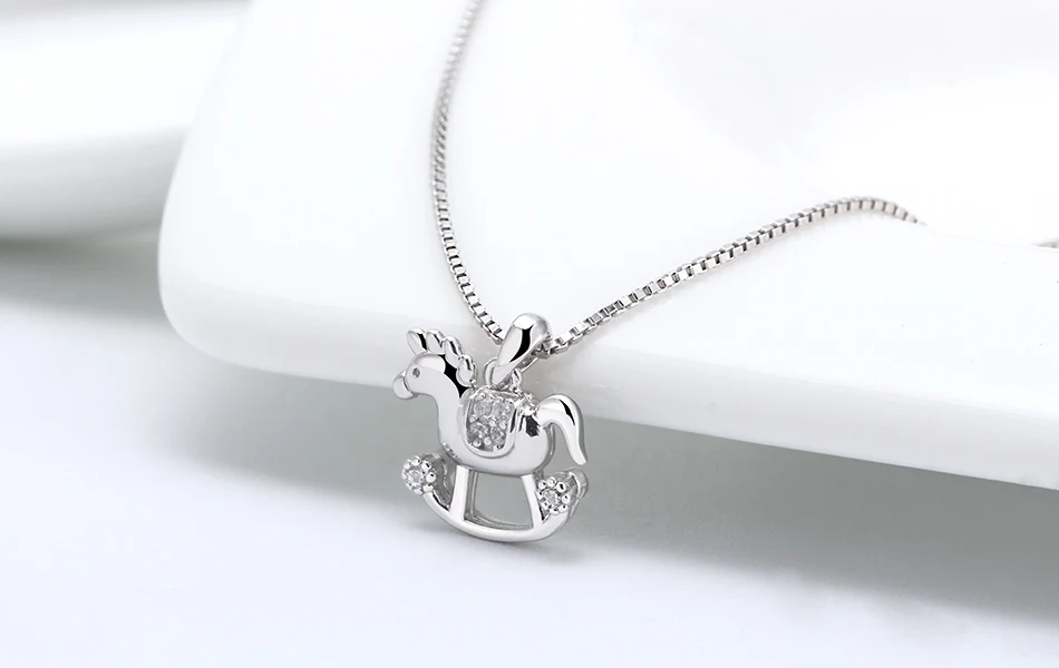 ORSA JEWELS S925 подвеска в форме карусели детский кулон с Каруселью с прозрачным AAAA Цирконом уникальные Простые Ювелирные изделия SN179