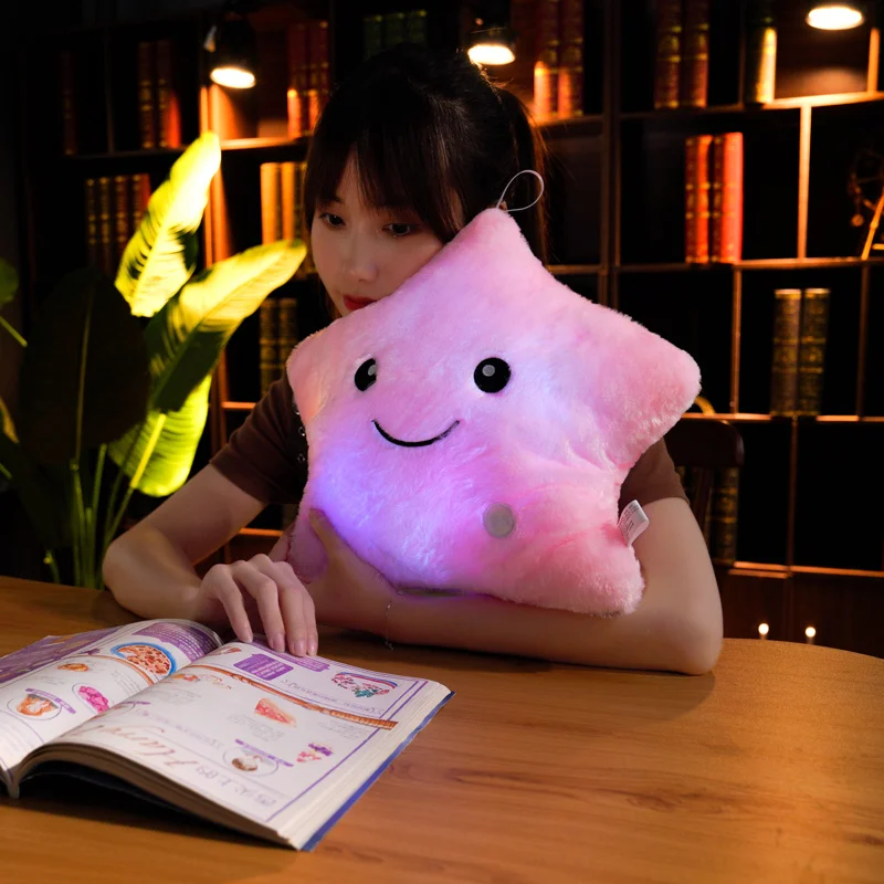 Luminous Star Pillow Led Light Pillow Plush Toys Colorful Stars Kids Toys Birthday Gifts For Kids 1pc 40CM