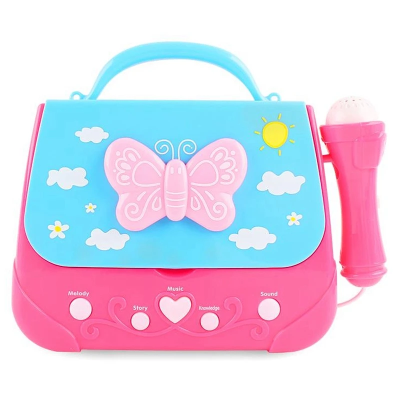 

Cartoon Children's Puzzle Early Education Multi-Function Music Backpack with Microphone Lights Karaoke Microphone Toy