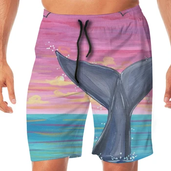 

Summer Whale Tail Print Men Novelty Gay Funny Lounge Pants Beachwear