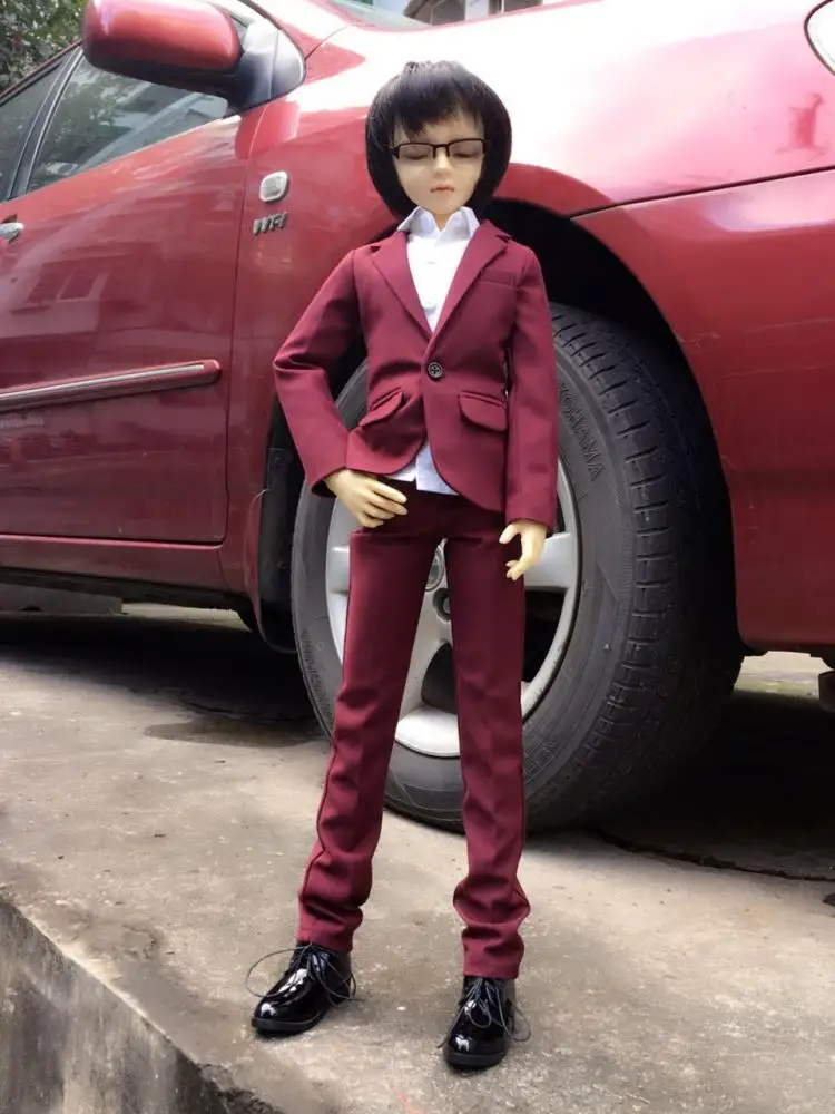 1/4 1/3 масштаб BJD одежда красный костюм пальто+ рубашка+ брюки для BJD куклы аксессуары ID72, без куклы, обувь, парик и другие A0817