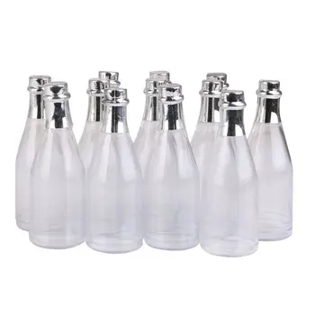 

NEW-12PCS Champagne Bottles Candy Bottle Box Shower Party Favors Clear