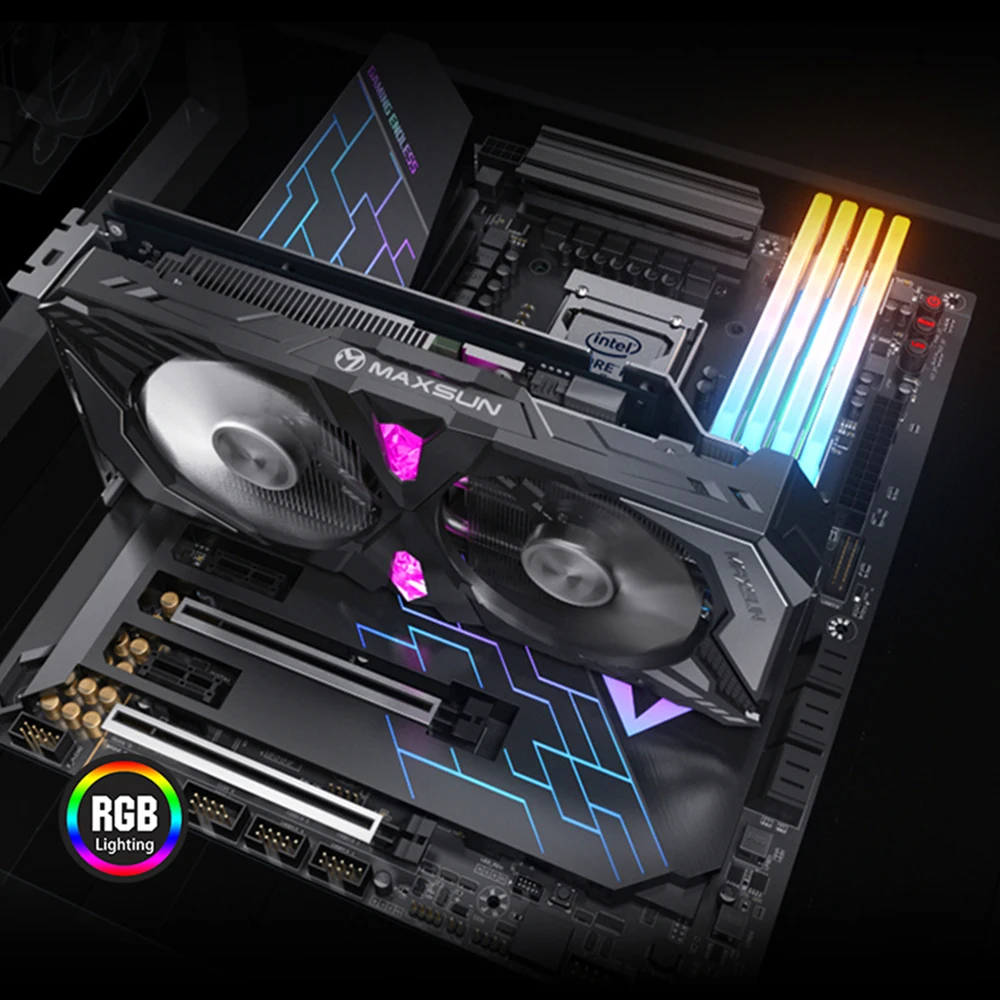 Видеокарта MAXSUN GTX 1660 Терминатор 6G 192bit NVIDIA GDDR5 8000 МГц 1530-1785 МГц HDMI+ DP+ DVI настольная видеокарта для игр