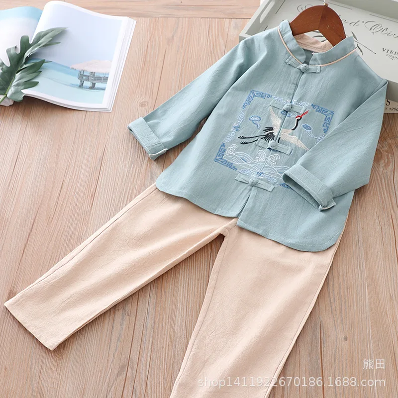 Chinese-style Childrenswear Autumn New Style Chinese Clothing CHILDREN'S Garment Traditional Chinese Garments for Boys Retr