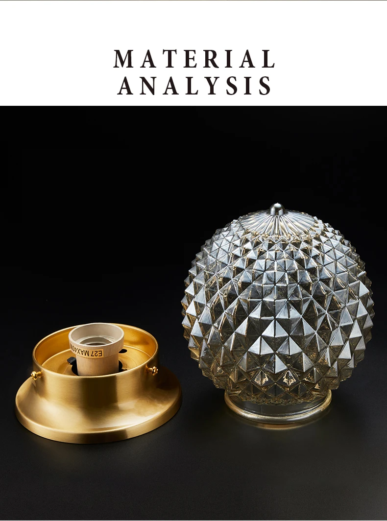 MOONSHADOW Ceiling Light Led Full Copper Warm for Room light with Pineapple Design Ceiling Lamp Living room Decoration 220V