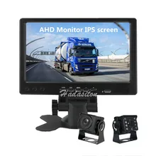7 "מסך IPS 1024*600 רכב צג משענת ראש צג תמיכה AHD/CVBS אות 2 כניסות וידאו, AHD מצלמות אופציונלי