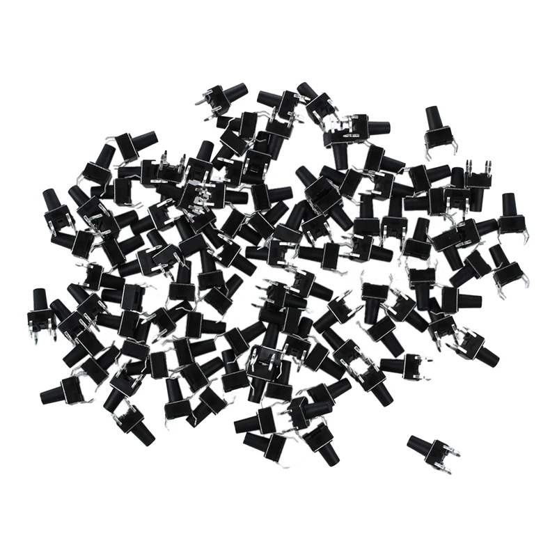 

100 Pcs 6 x 6mm x 9.5mm PCB Momentary Tactile Tact Push Button Switch 4 Pin DIP